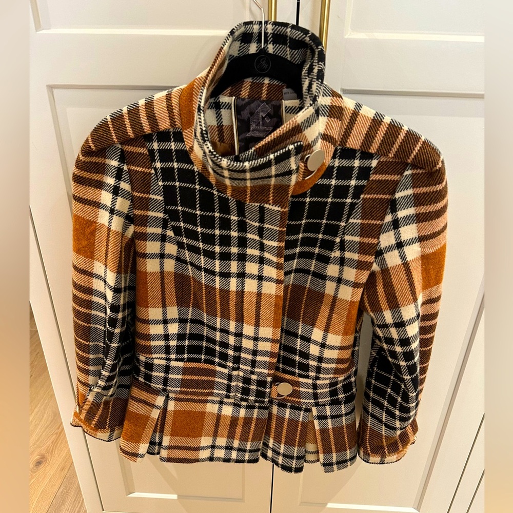 Rare- Vintage- L.A.M.B. Plaid jacket size 6 blazer coat - Picture 2 of 11